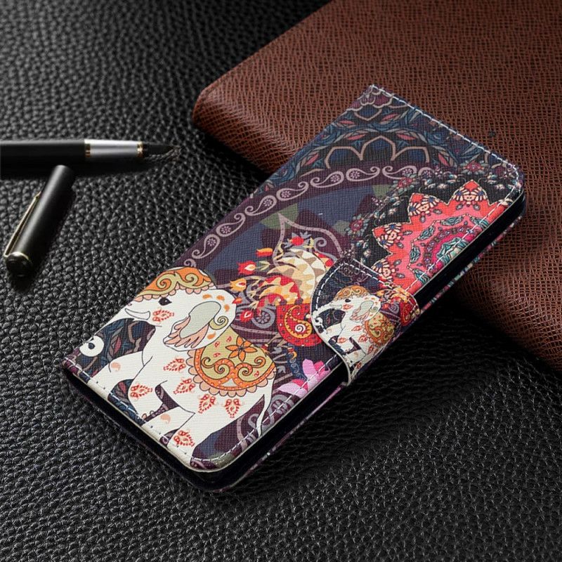 Leren Hoesje voor Samsung Galaxy Note 20 Indische Olifant