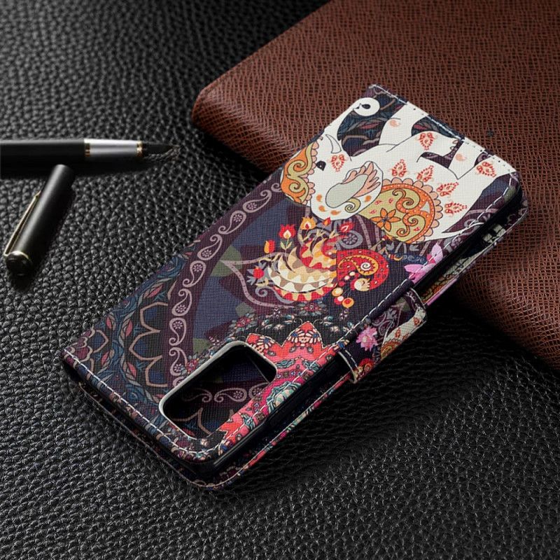 Leren Hoesje voor Samsung Galaxy Note 20 Indische Olifant