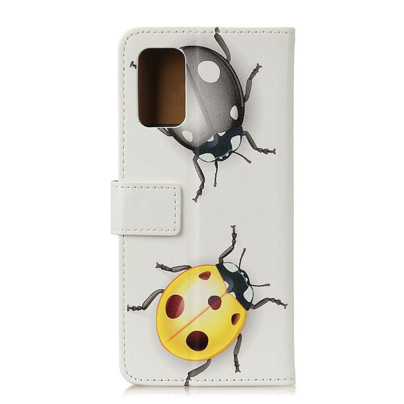 Leren Hoesje voor Samsung Galaxy Note 20 Lieveheersbeestjes