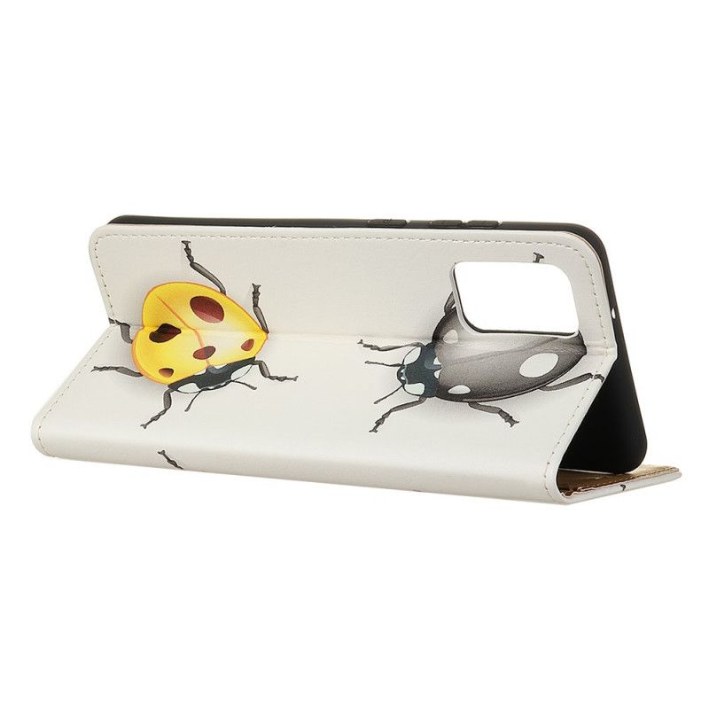 Leren Hoesje voor Samsung Galaxy Note 20 Lieveheersbeestjes