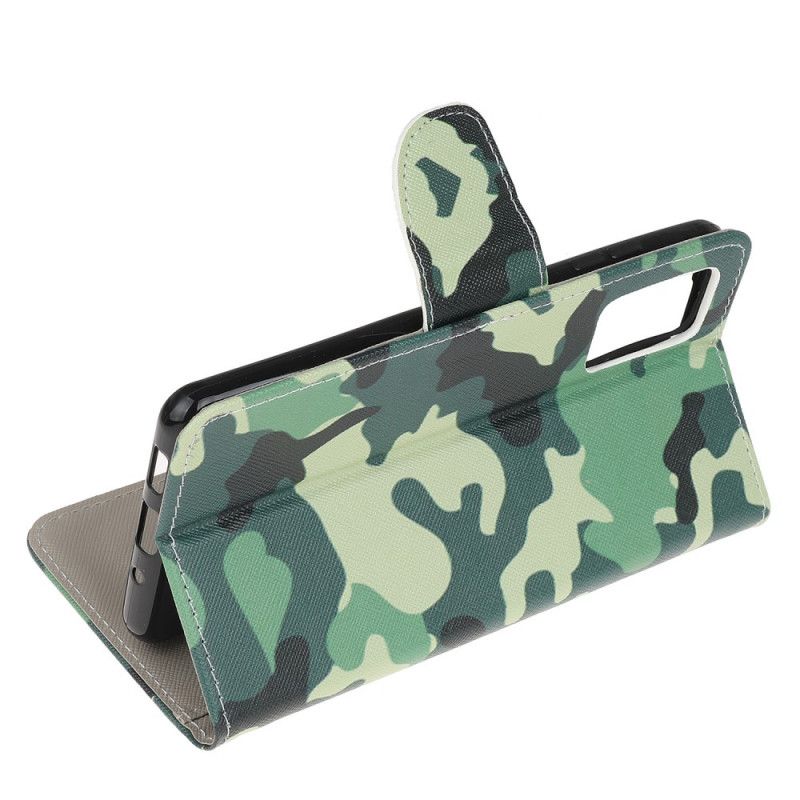 Leren Hoesje voor Samsung Galaxy Note 20 Militaire Camouflage