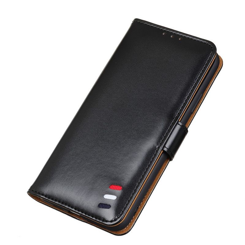 Leren Hoesje voor Samsung Galaxy Note 20 Rood Zwart Driekleurig Leereffect