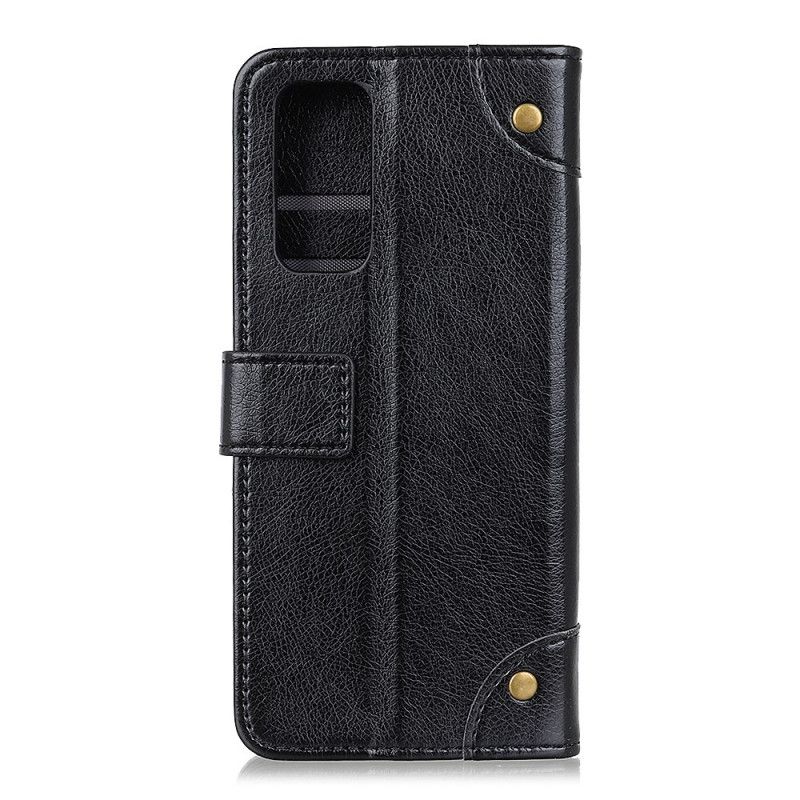 Leren Hoesje voor Samsung Galaxy Note 20 Rood Zwart Nappaleer Stijl