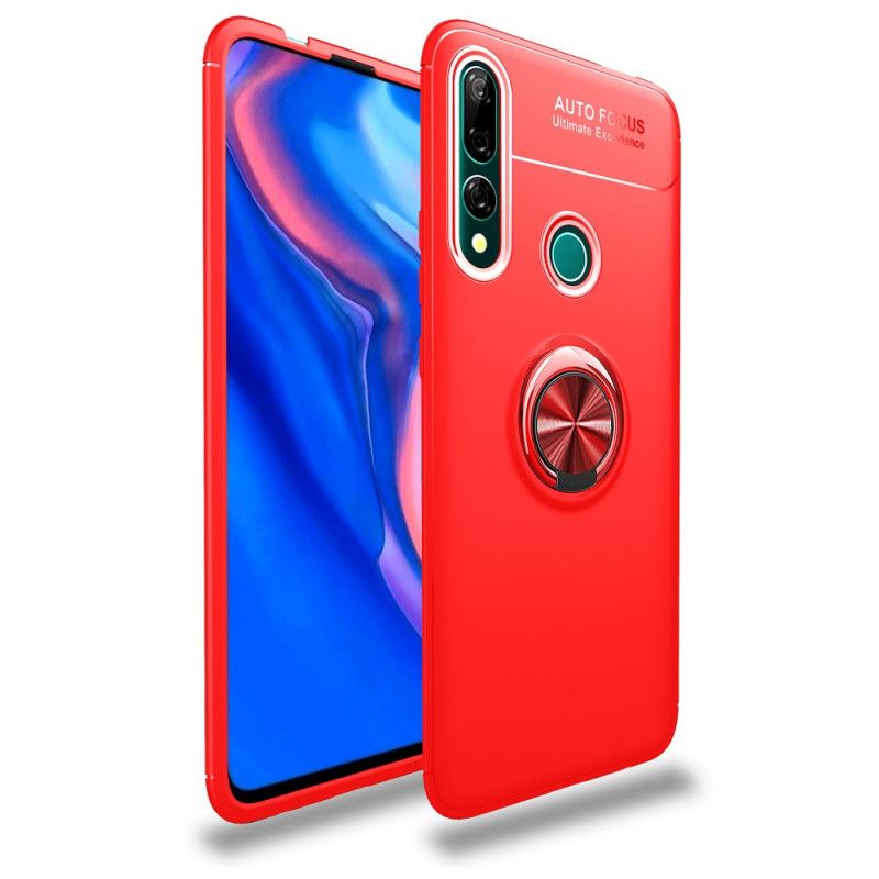 Cover Hoesje Huawei P Smart Z Rood Zwart Telefoonhoesje Lenuo Magnetische Ring