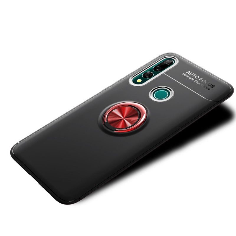 Cover Hoesje Huawei P Smart Z Rood Zwart Telefoonhoesje Lenuo Magnetische Ring