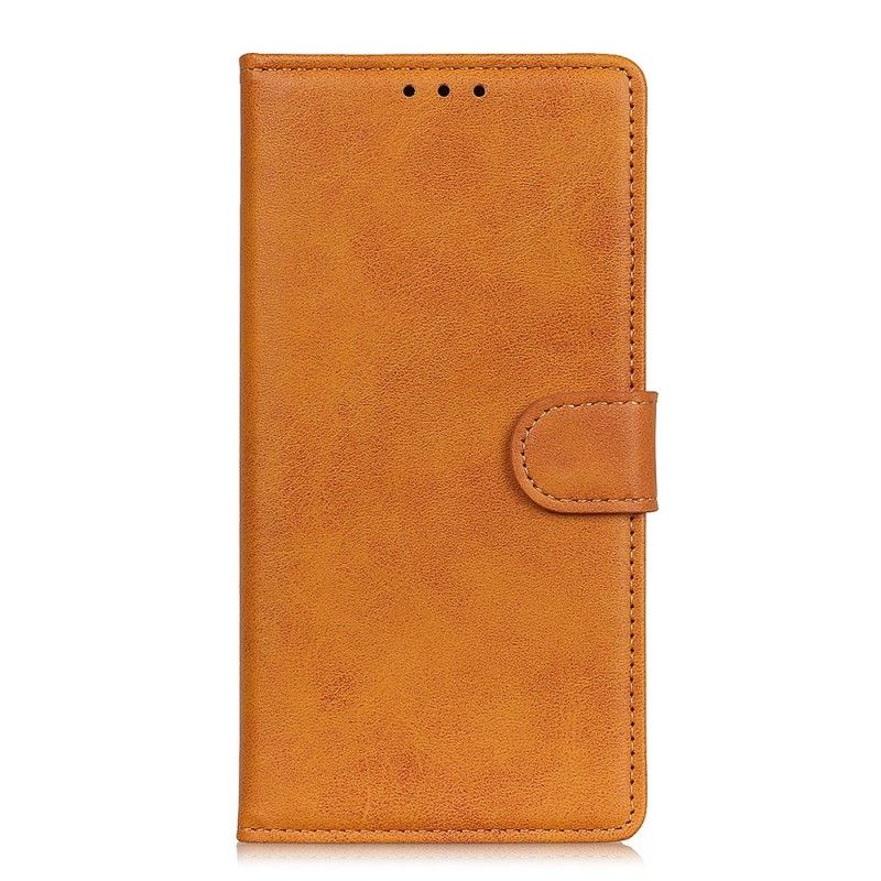 Flip Case Leren Huawei P Smart Z Rood Zwart Retro Mat Leereffect