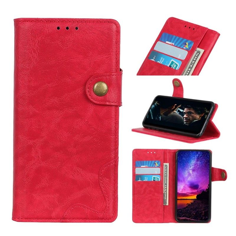 Leren Hoesje voor Huawei P Smart Z Donkerblauw Artistieke Knop