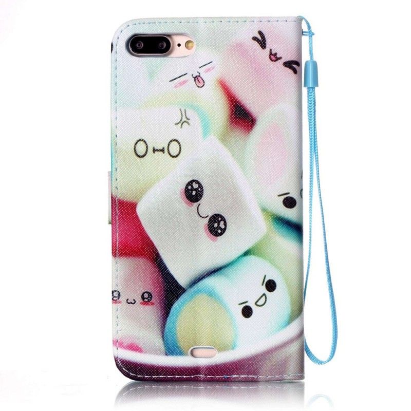 Flip Case Leren iPhone 7 Plus / 8 Plus Marshmallows