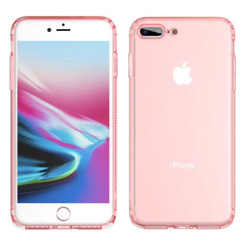 Hoesje voor iPhone 7 Plus / 8 Plus Transparant Zwart Transparante Leeu Beschermkussens