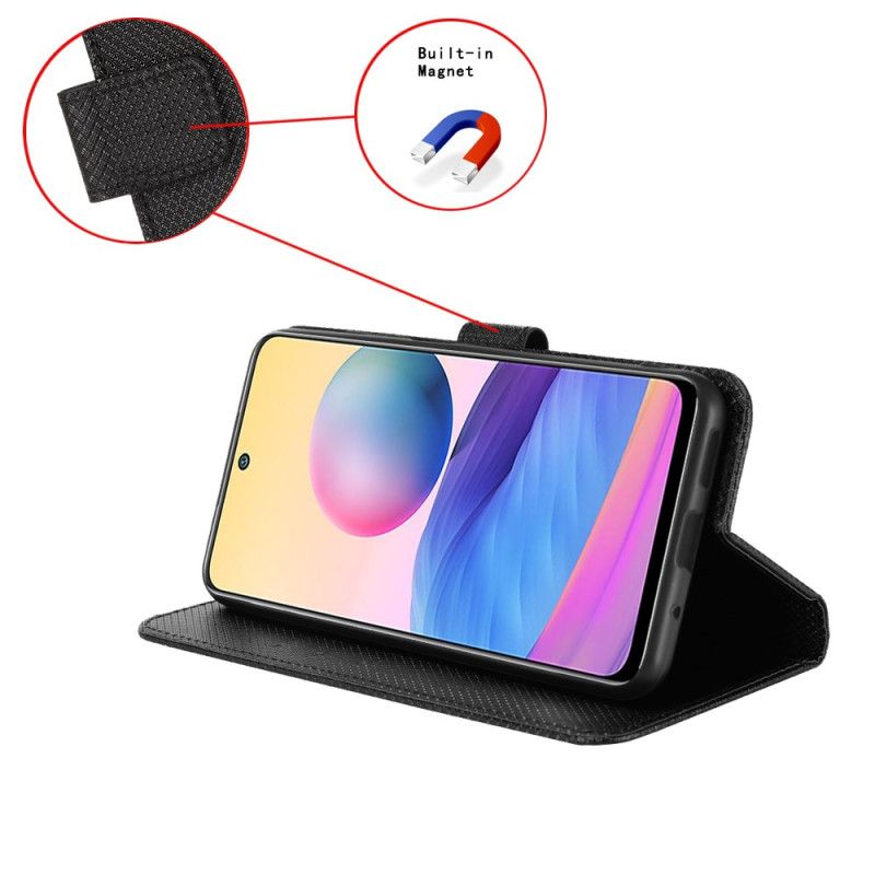 Flip Case Leren Google Pixel 8a Getextureerde Band