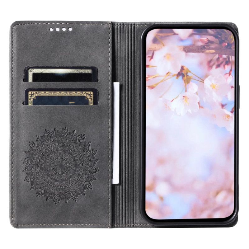 Folio-hoesje Google Pixel 8a Mandala Suède-effect Bescherming Hoesje