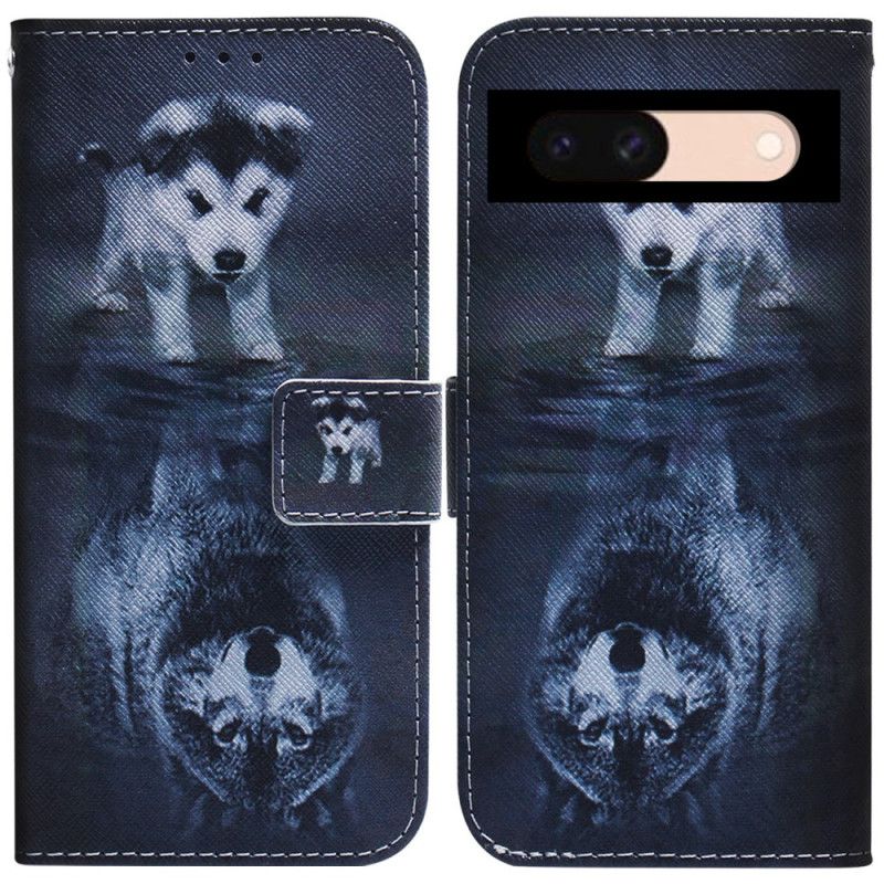 Folio-hoesje Google Pixel 8a Telefoonhoesje Puppydroom