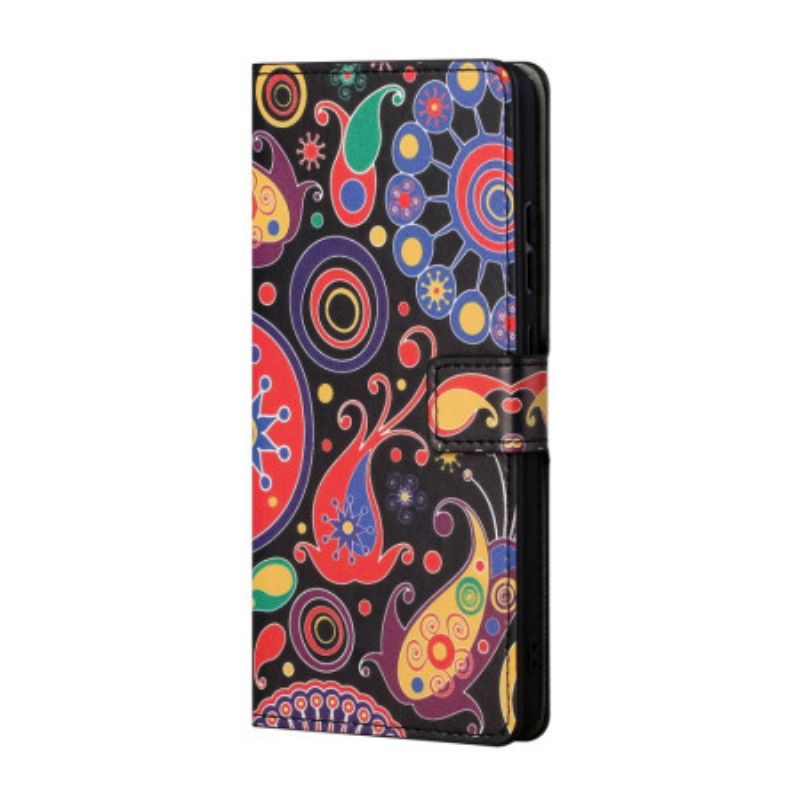 Leren Hoesje Google Pixel 8a Galaxy-patroon Bescherming Hoesje