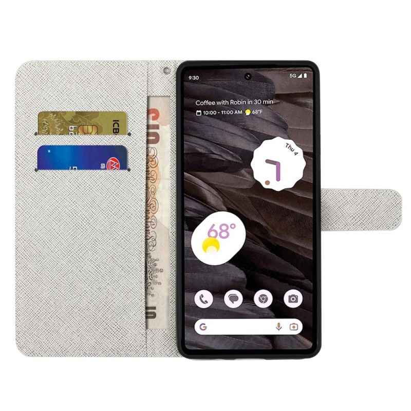 Leren Hoesje Google Pixel 8a Katten En Koordboom Bescherming Hoesje