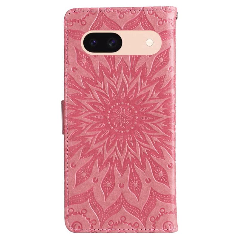 Leren Hoesje Google Pixel 8a Mandala Met Bandje Bescherming Hoesje