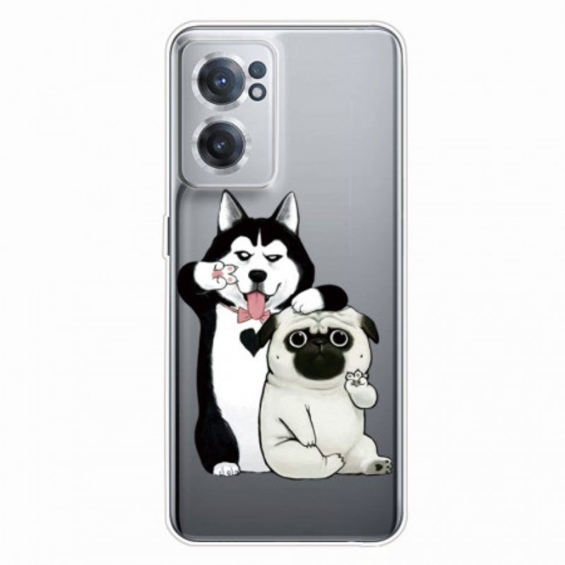 Telefoonhoesje voor OnePlus Nord CE 2 5G Wolf En Mopshond