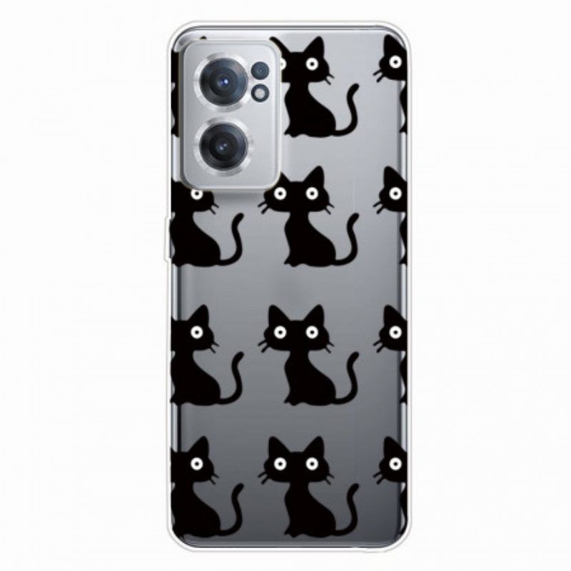 Telefoonhoesje voor OnePlus Nord CE 2 5G Zwarte Katten