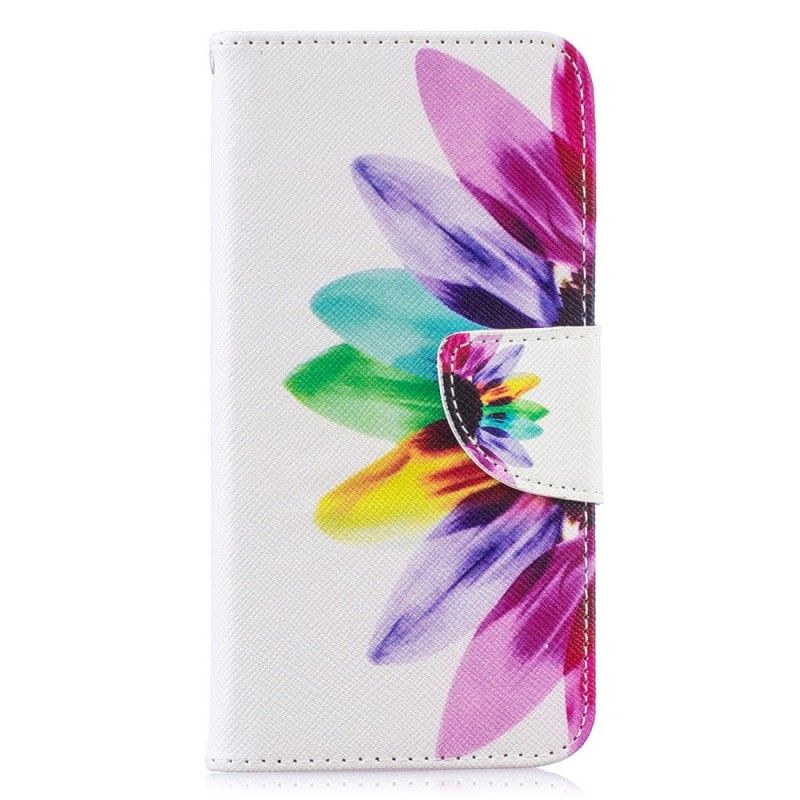 Bescherming Hoesje Samsung Galaxy S10e Telefoonhoesje Aquarelbloem