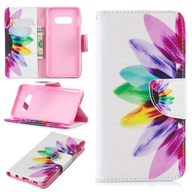 Bescherming Hoesje Samsung Galaxy S10e Telefoonhoesje Aquarelbloem