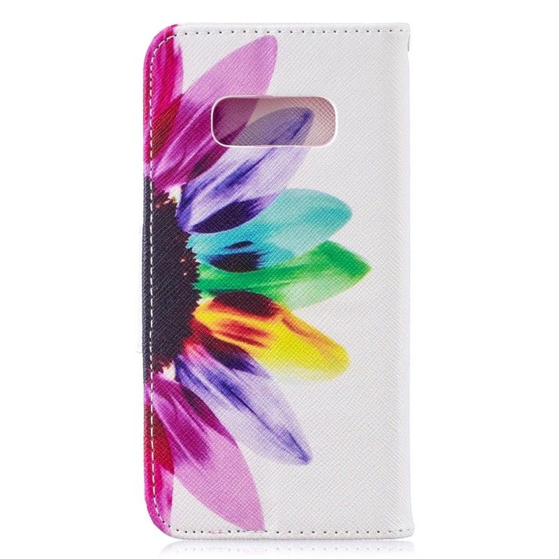 Bescherming Hoesje Samsung Galaxy S10e Telefoonhoesje Aquarelbloem