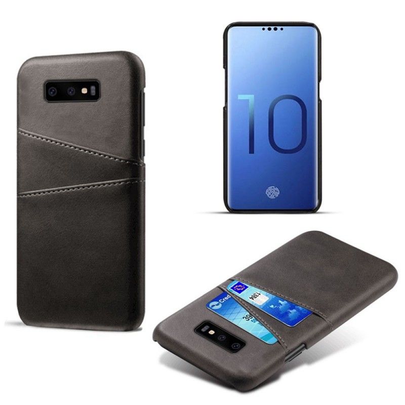 Case Hoesje Samsung Galaxy S10e Grijs Zwart Telefoonhoesje Kaarthouder