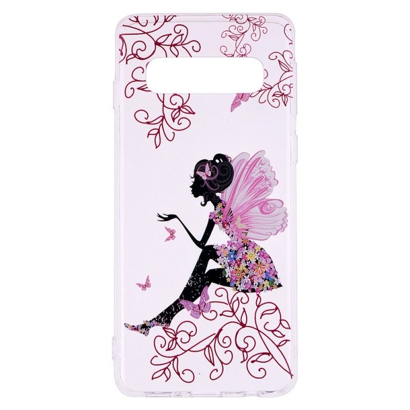 Case Hoesje Samsung Galaxy S10e Telefoonhoesje Transparante Bloemenfee