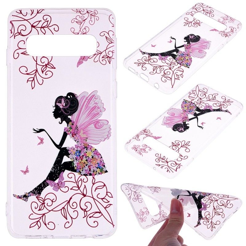 Case Hoesje Samsung Galaxy S10e Telefoonhoesje Transparante Bloemenfee