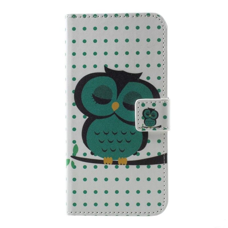 Cover Folio-hoesje Samsung Galaxy S10e Telefoonhoesje Slapende Uil