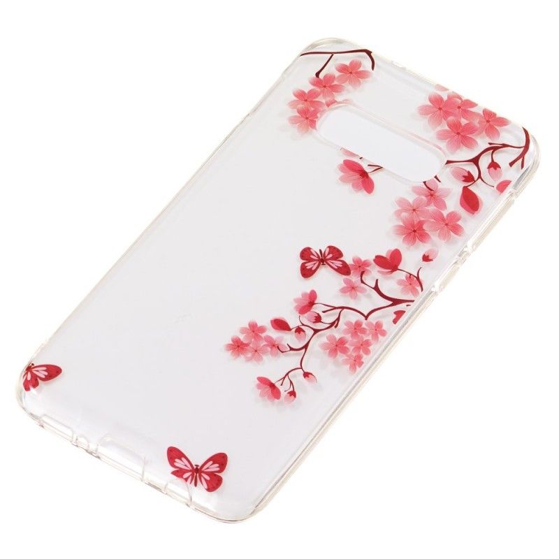 Cover Hoesje Samsung Galaxy S10e Telefoonhoesje Transparant Bloeiende Boom