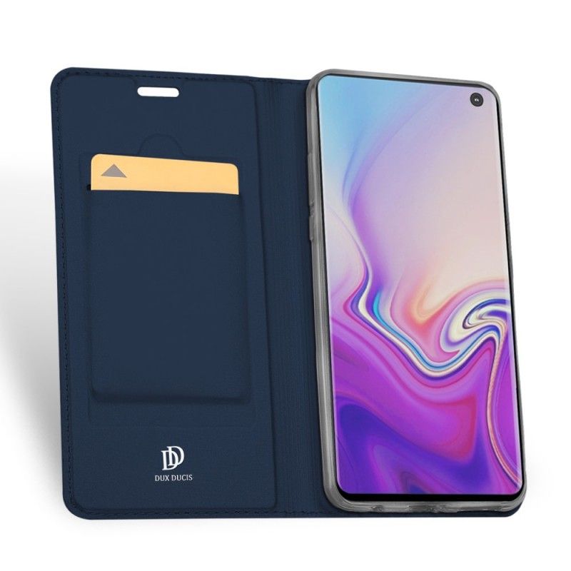 Folio-hoesje Samsung Galaxy S10e Marineblauw Zwart Eerste Klas Serie