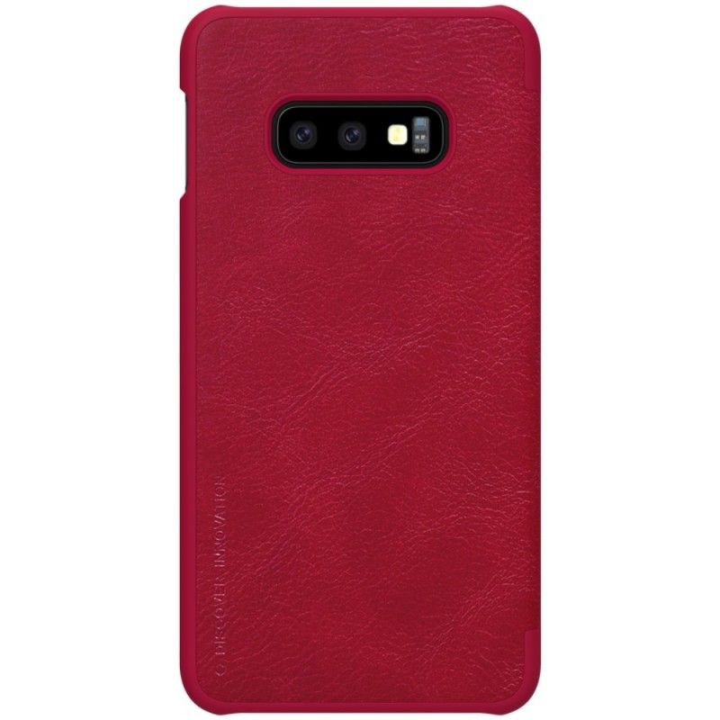 Folio-hoesje Samsung Galaxy S10e Rood Wit Nillkin Qin-Serie