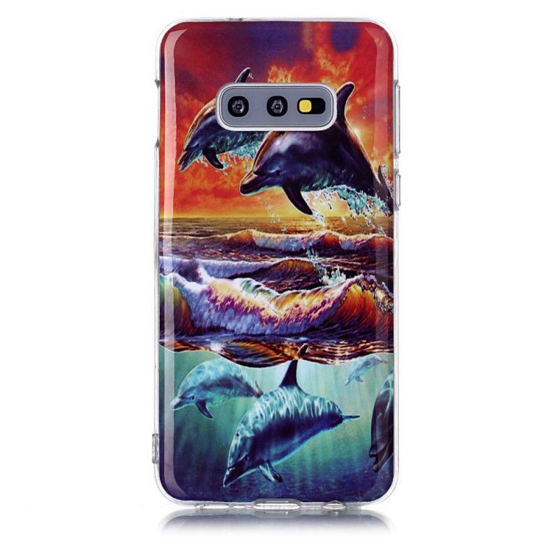 Hoesje Samsung Galaxy S10e Dolfijnen In Het Wild