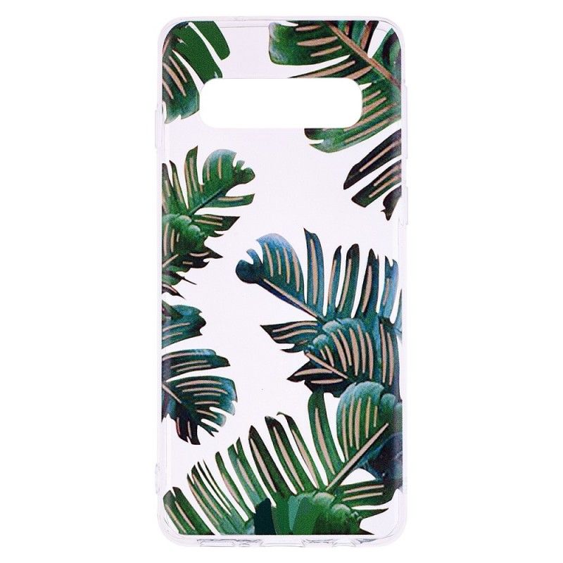 Hoesje Samsung Galaxy S10e Transparant Groen Blad