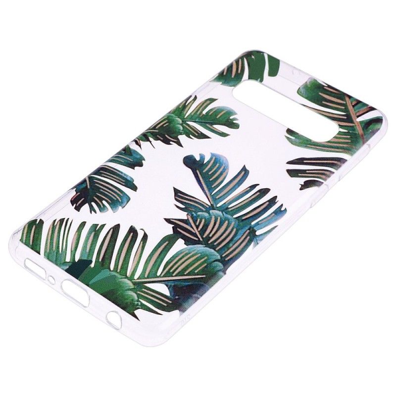 Hoesje Samsung Galaxy S10e Transparant Groen Blad