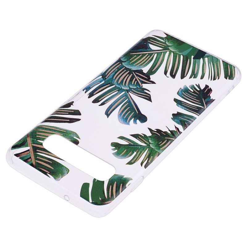 Hoesje Samsung Galaxy S10e Transparant Groen Blad