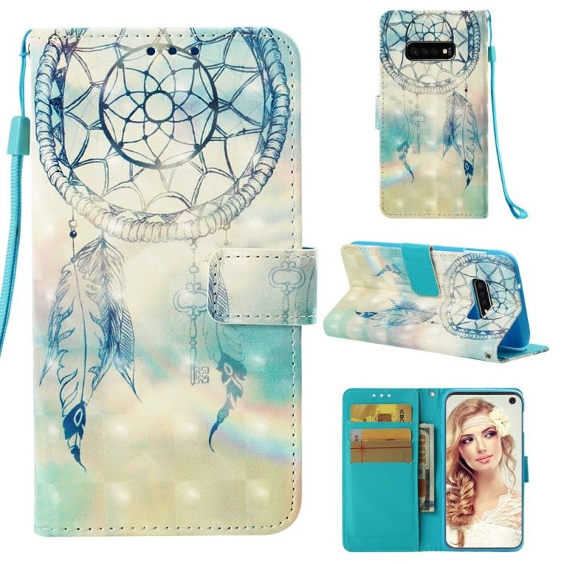 Leren Hoesje voor Samsung Galaxy S10e Aquarel Dromenvanger