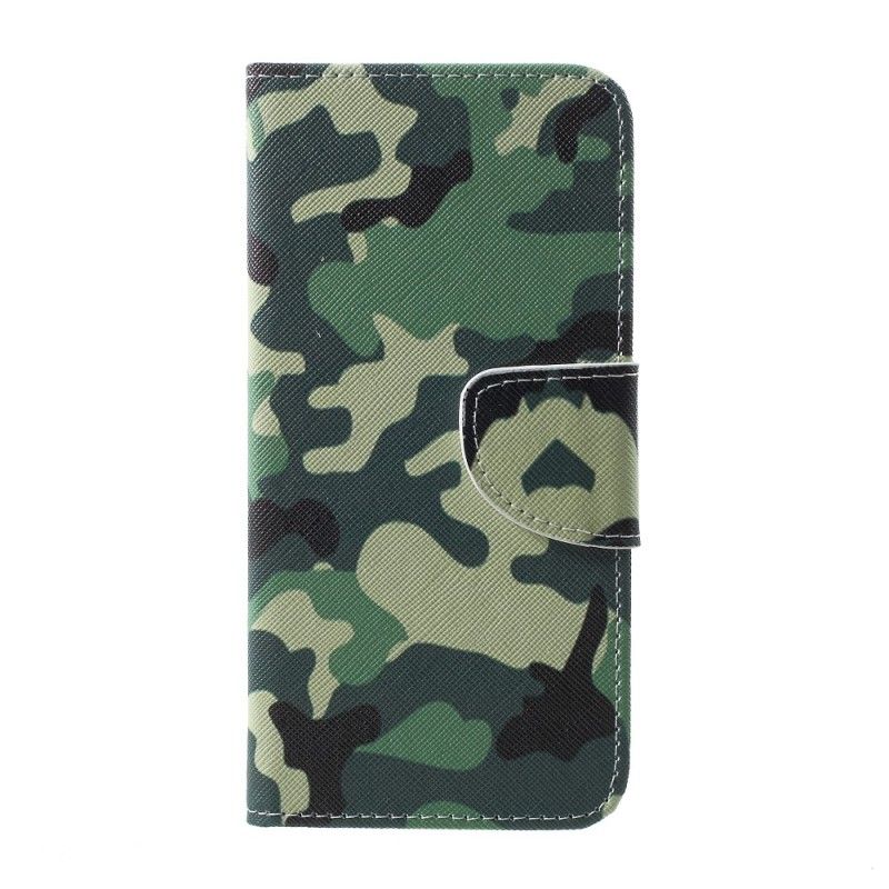 Leren Hoesje voor Samsung Galaxy S10e Militaire Camouflage