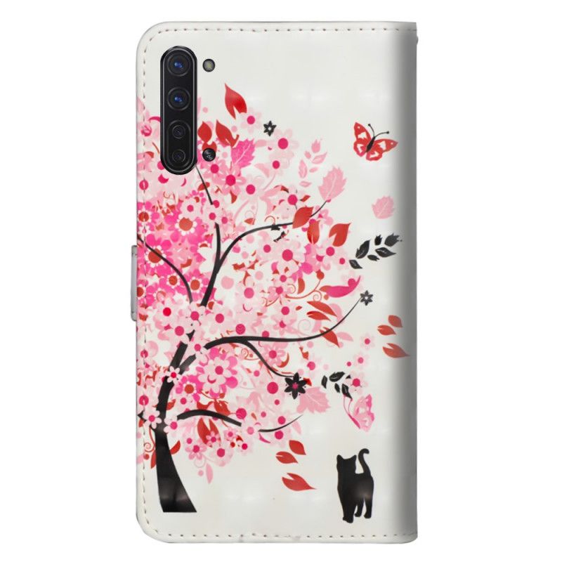 Cover Folio-hoesje Oppo Find X2 Lite Telefoonhoesje Roze Boom