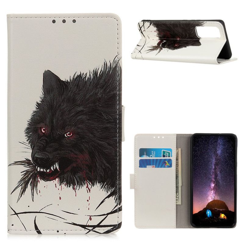 Leren Hoesje Realme 7 Hongerige Wolf