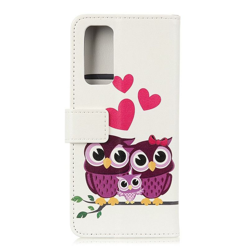 Leren Hoesje voor Realme 7 Uilenfamilie