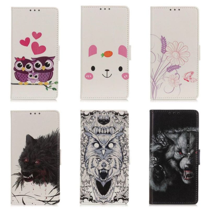 Leren Hoesje voor Realme 7 Uilenfamilie