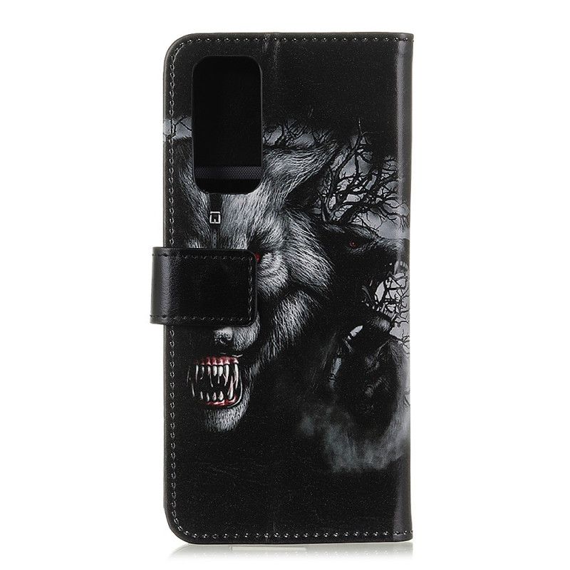 Leren Hoesje voor Realme 7 Weerwolf