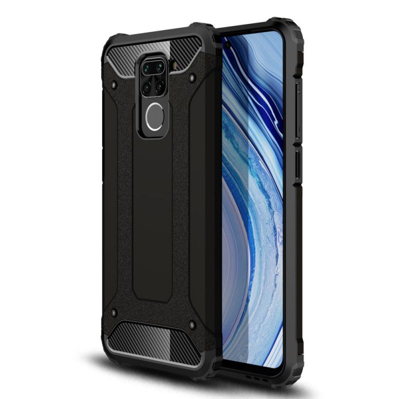 Case Hoesje Xiaomi Redmi Note 9 Rood Zwart Telefoonhoesje Overlevende