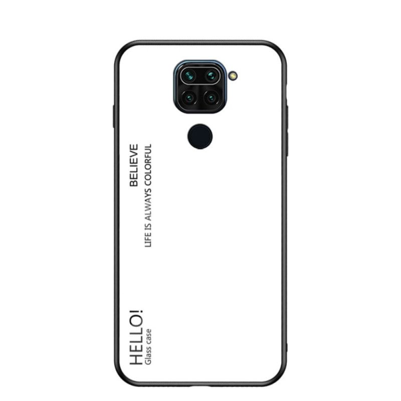 Case Hoesje Xiaomi Redmi Note 9 Wit Zwart Telefoonhoesje Hallo Gehard Glas