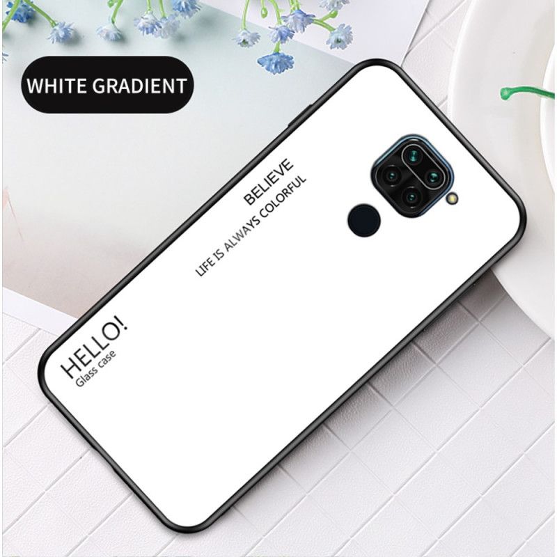 Case Hoesje Xiaomi Redmi Note 9 Wit Zwart Telefoonhoesje Hallo Gehard Glas