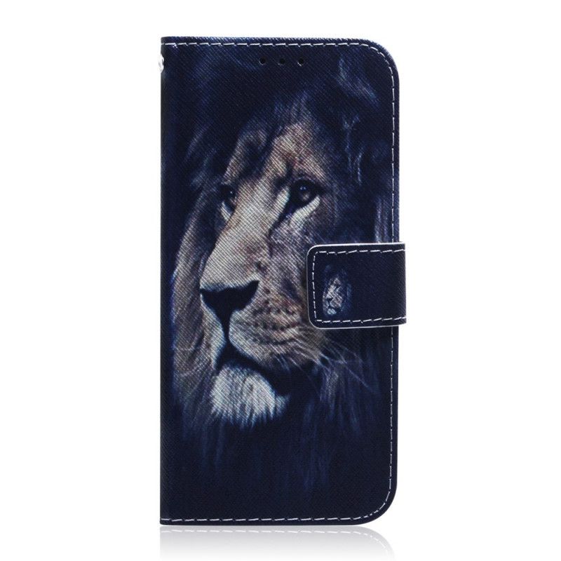 Flip Case Leren Xiaomi Redmi Note 9 Dromende Leeuw