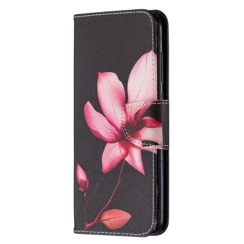 Flip Case Leren Xiaomi Redmi Note 9 Roze Bloem