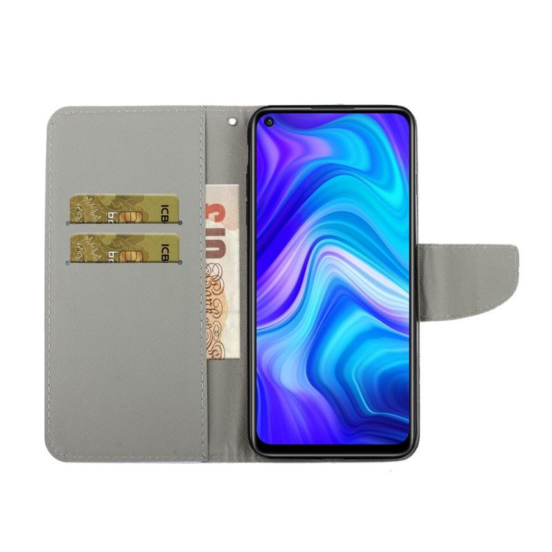 Flip Case Leren Xiaomi Redmi Note 9 String Madeliefjes