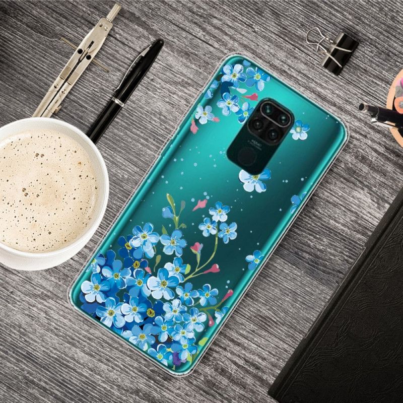 Hoesje voor Xiaomi Redmi Note 9 Boeket Blauwe Bloemen