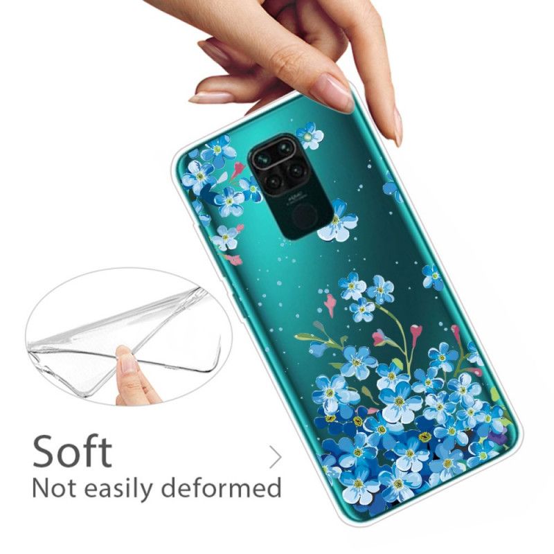 Hoesje voor Xiaomi Redmi Note 9 Boeket Blauwe Bloemen